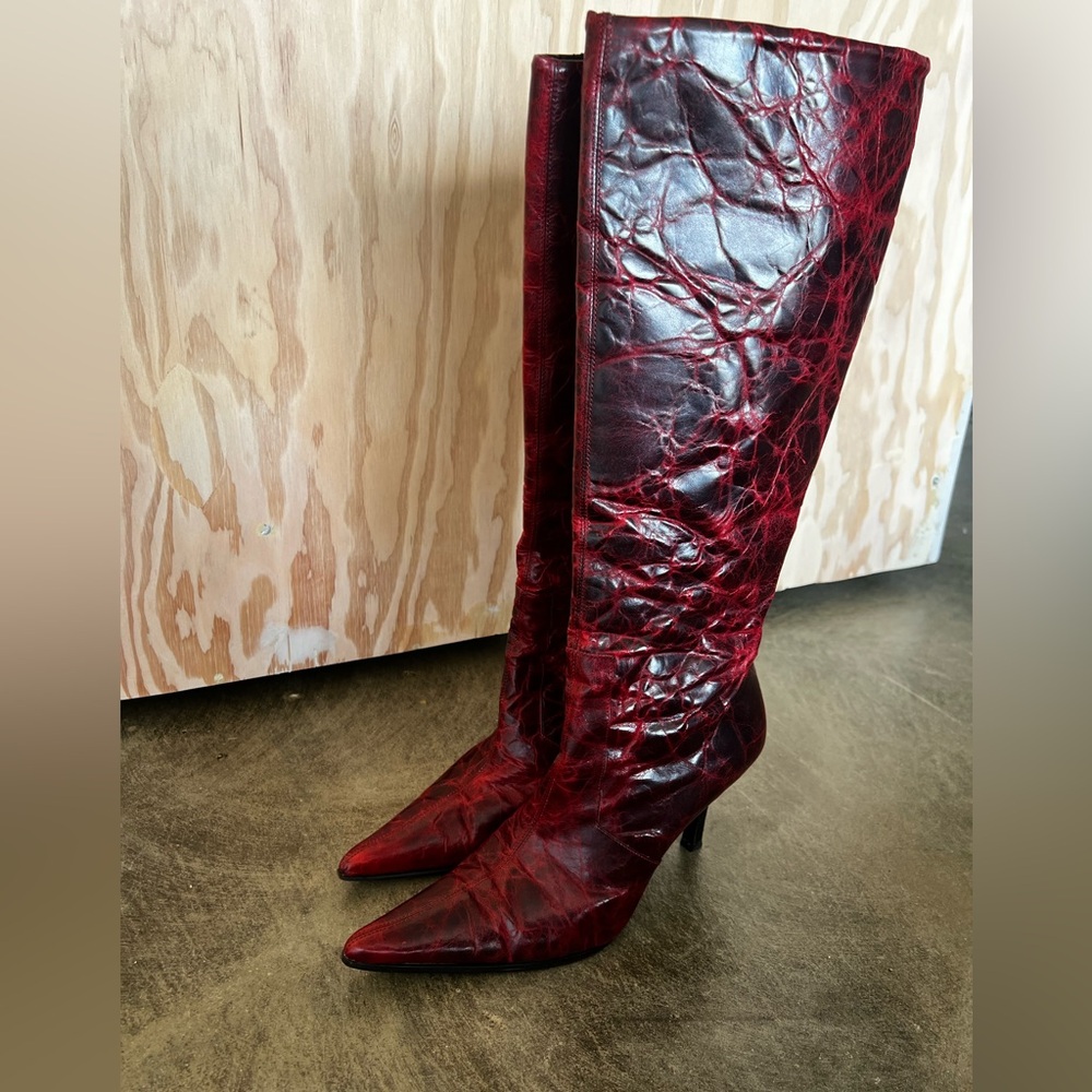 Cracked Leather Pancaldi Boots